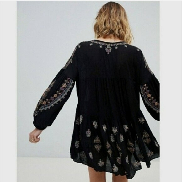 Free People | Arianna Embroidered Tunic in Black - Size XS Boho Fairy - Picture 3 of 16